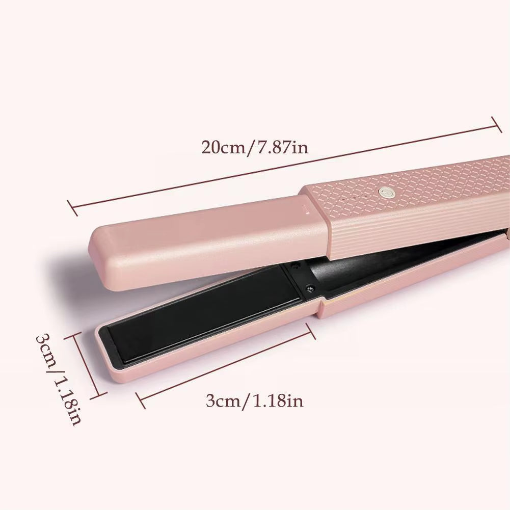 Cordless Mini Usb Hair Straightener Fast Heating Three Temperatures Adjustable Travel Hair Portable Straightener K8F0