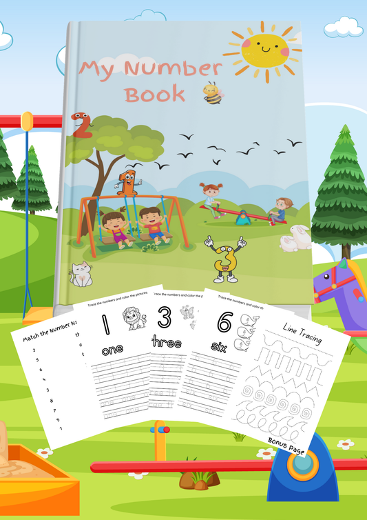 Digital Print - children number activity book