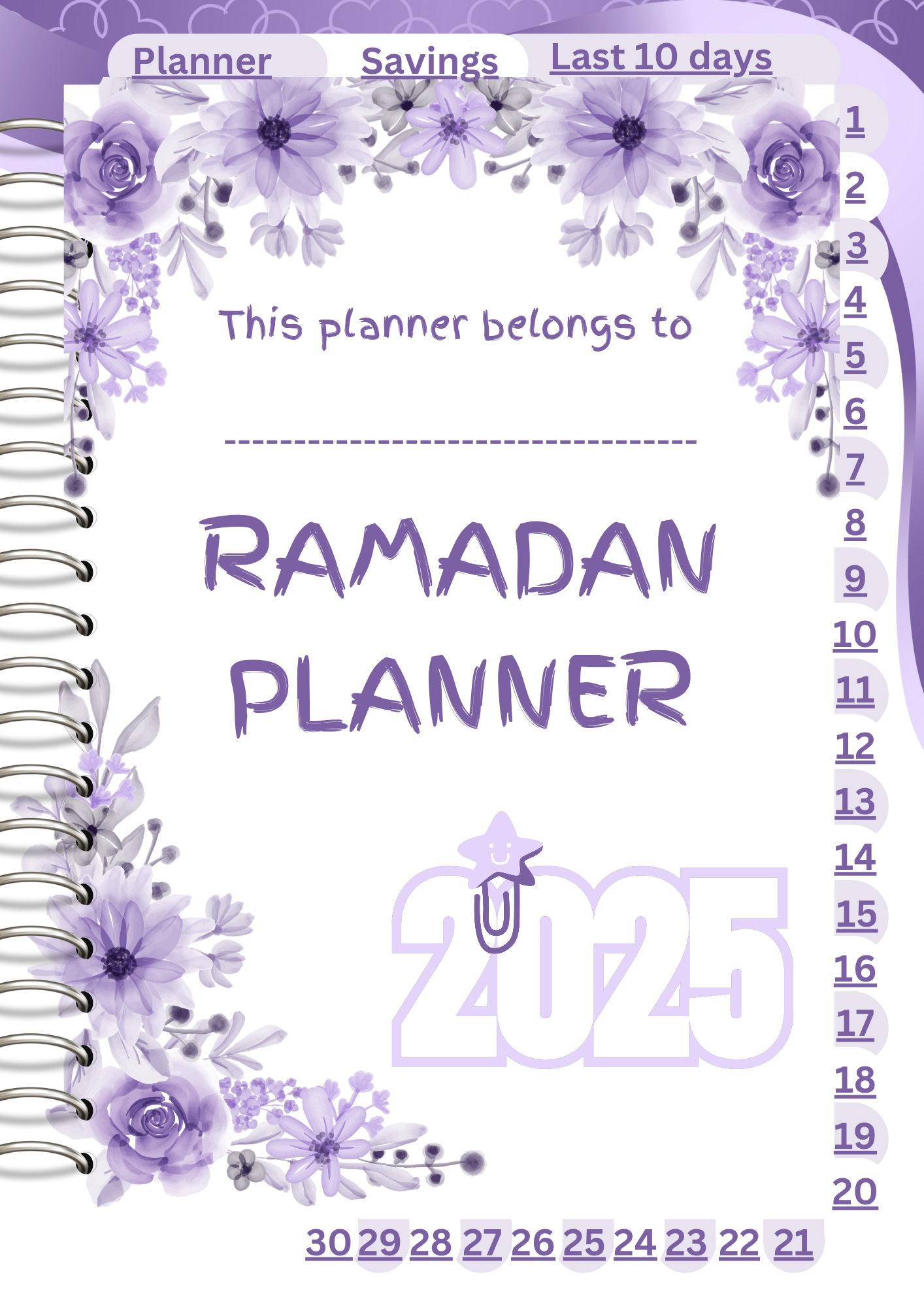 Purple - Ramadan Planner